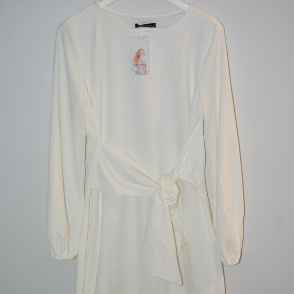 Dresses & Skirts - White Tie Front Dress *NEW WITH TAGS*
